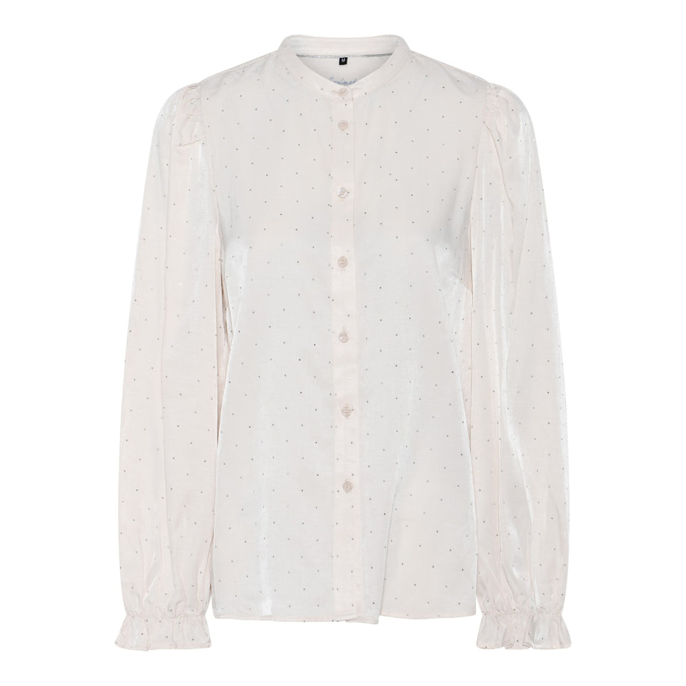 Dicte-paita on syksyn kimaltava uutuus naisellisilla hihoilla ja timanttikoristeilla. Elegantti, pehmeä ja juhlaan sopiva valinta..