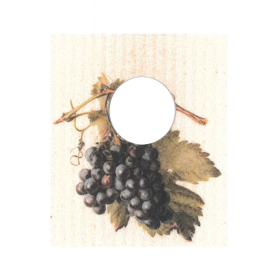 Viinipullon kaulus Viinirypäleet – ekologinen, 100 % biohajoava kaulus, joka suojaa pullon ja on helppo puhdistaa käytön jälkeen.