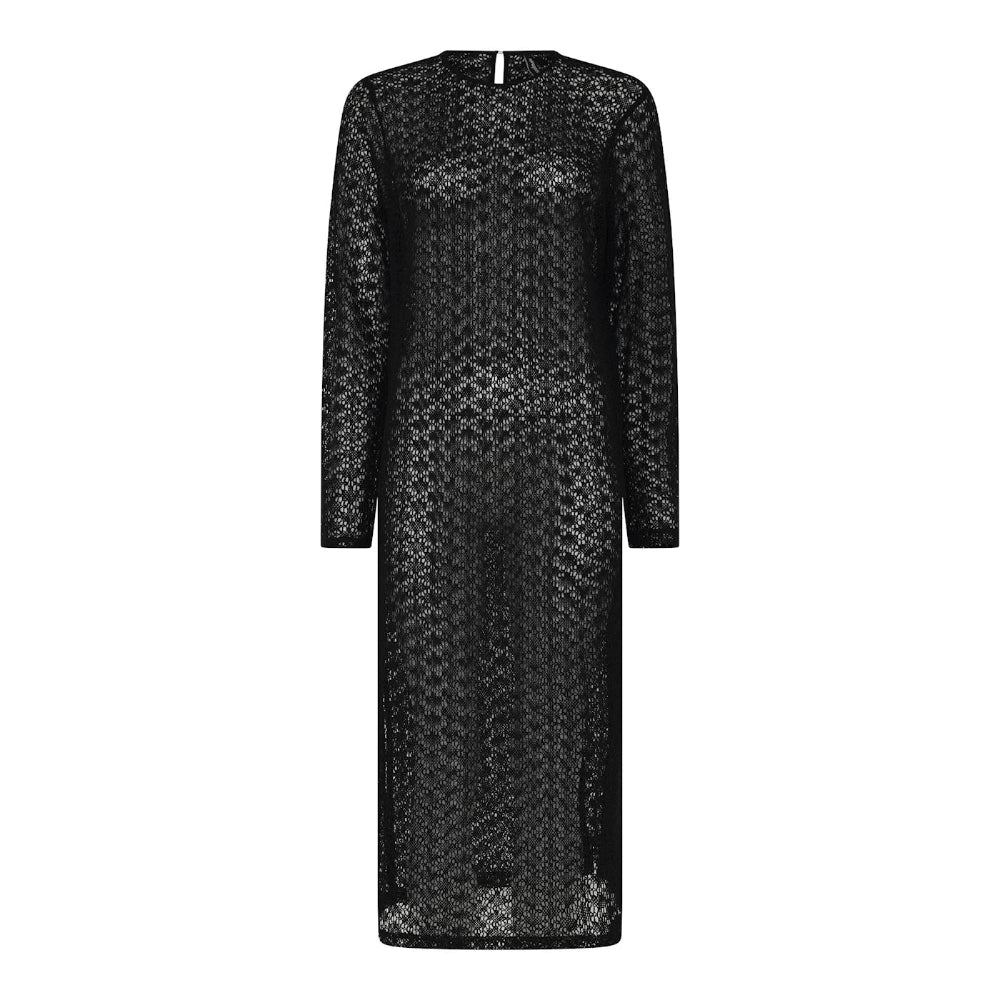 Näyttävä naisten mekko romanttisella pitsillä. Rohkea ja naisellinen mekko juhliin.