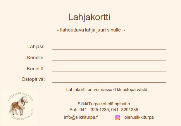 Lahjakortti SilkkiTurpa
