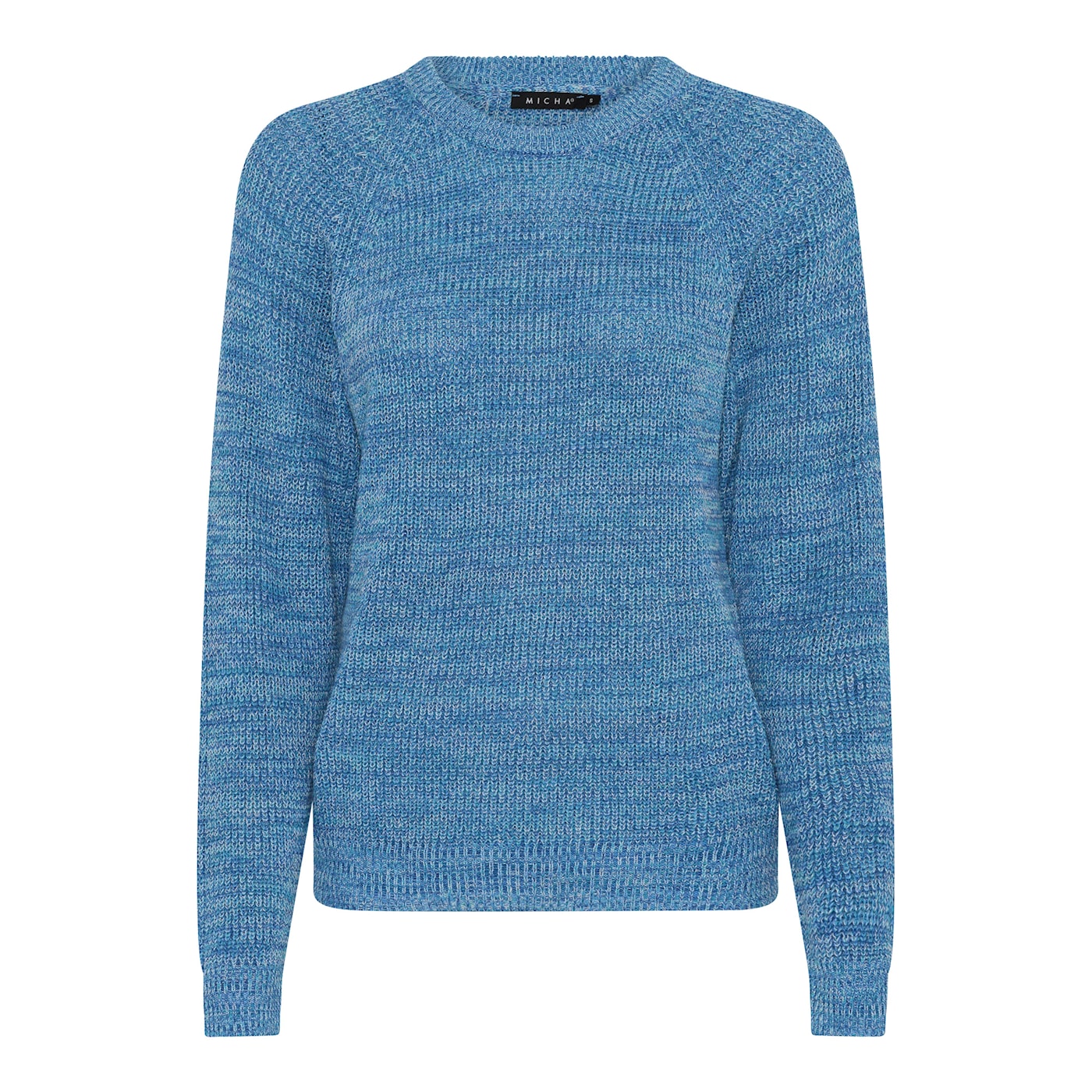 Pehmeä meleerattu puuvillasekoiteneule. Perusneule housujen tai hameen kanssa.