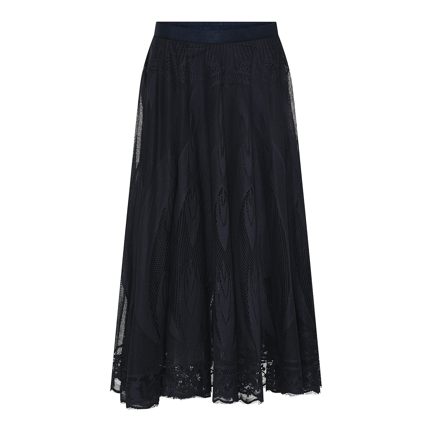 Mildred-hame Soulmate, pitkä pitsihame joustovyötäröllä ja alushameella – elegantti ja naisellinen hame juhlaan ja erityisiin hetkiin.