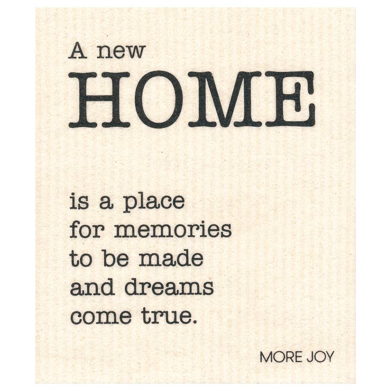 Design tiskirätti tekstillä A new HOME
