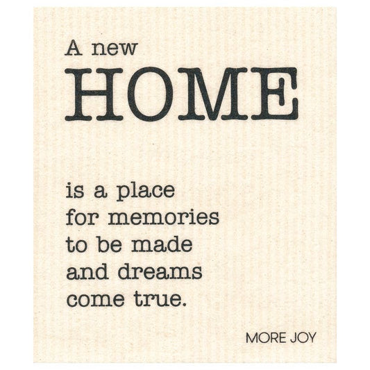 Design tiskirätti tekstillä A new HOME
