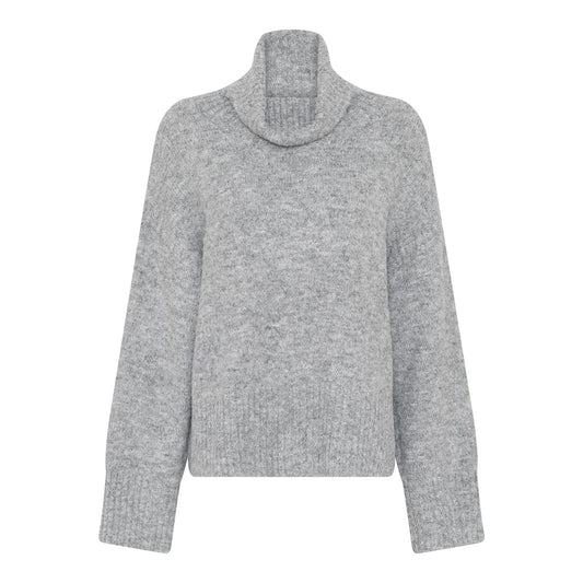 Soulmate Ally1 -neule, pehmeä ja lämmin korkeakauluksinen villasekoiteneule, väljä malli.