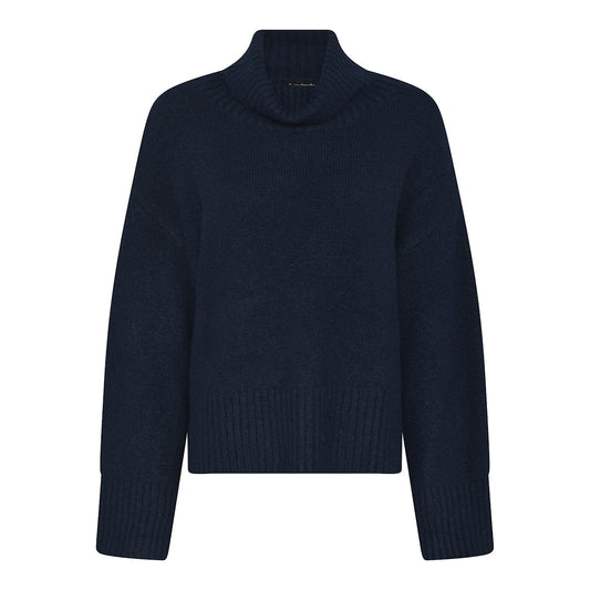 Soulmate Ally1 -neule, pehmeä ja lämmin korkeakauluksinen villasekoiteneule, väljä malli.