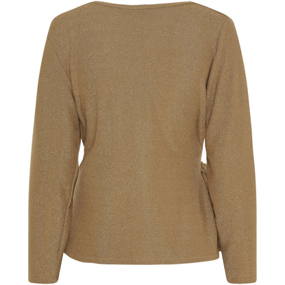 Andi kietaisupaita, kimaltava juhlallinen pusero rypytyksillä ja nauhakiinnityksellä. Elegantti ja naisellinen pusero juhlaan ja arkeen.