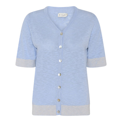 Basic Linen Mix -neulospusero, kevyt puuvilla-pellavasekoite, lyhythihainen ja viileä kesäpusero