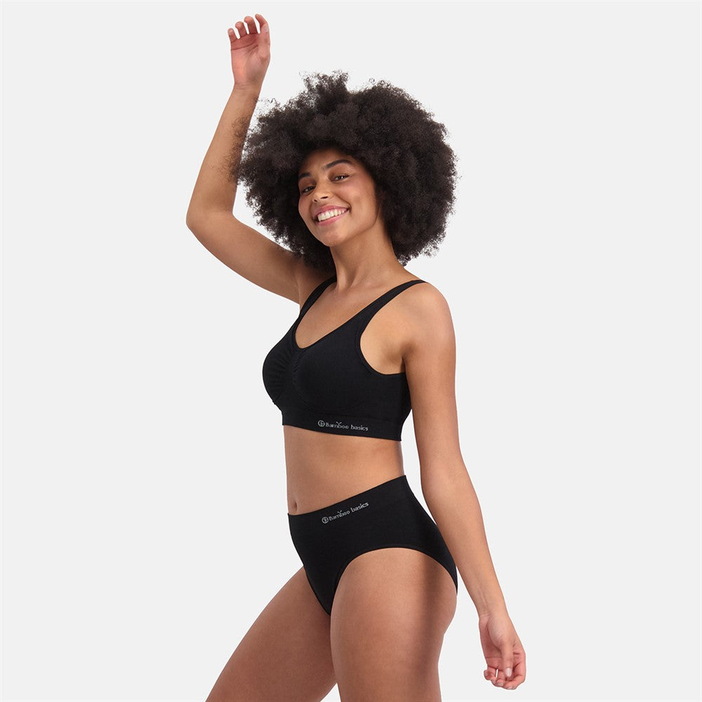 Belle Seamless Full Brief -saumattomat korkeavyötäröiset alushousut pehmeästä bambuviskoosisekoitteesta.