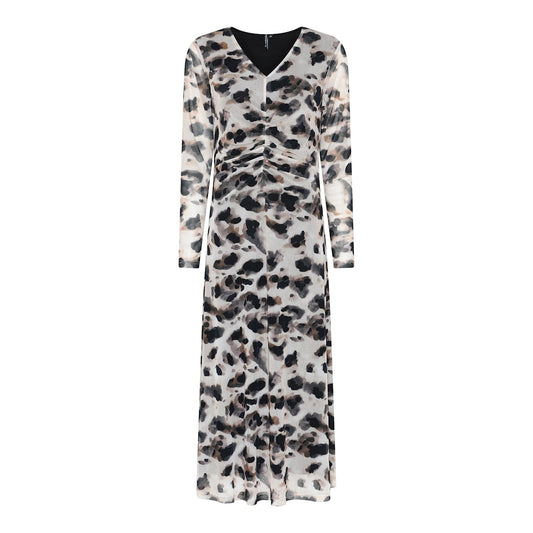 Belly 2 -mekko Soulmate – hiekansävyinen mesh-mekko imartelevalla eturypytyksellä