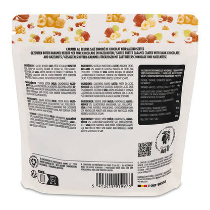 Ylellinen tumma suklaa, jossa rapeat hasselpähkinät ja luonnollinen vanilja luovat täydellisen ylellisen makuelämyksen.