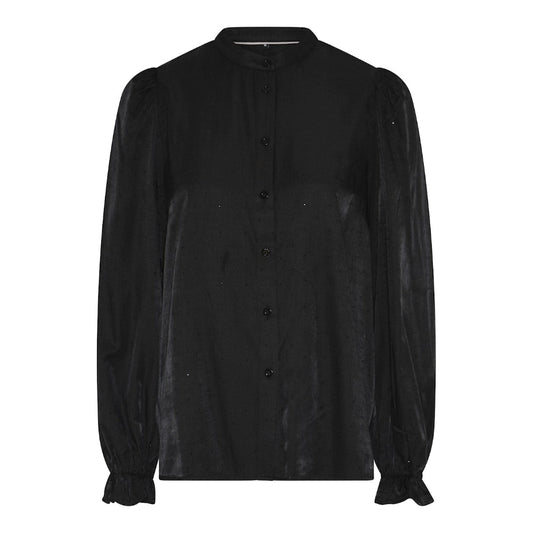 Dicte-paita on syksyn kimaltava uutuus naisellisilla hihoilla ja timanttikoristeilla. Elegantti, pehmeä ja juhlaan sopiva valinta.