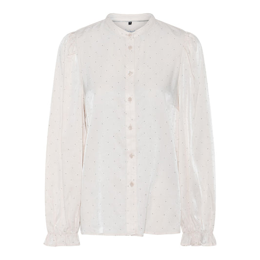 Dicte-paita on syksyn kimaltava uutuus naisellisilla hihoilla ja timanttikoristeilla. Elegantti, pehmeä ja juhlaan sopiva valinta..