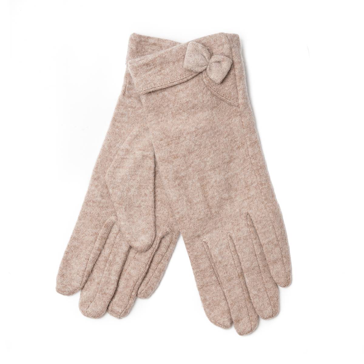 ELLEN villaiset sormikkaat, joissa naisellinen rusetti ja lämmin villasekoite.