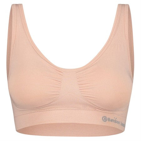 Fleur Padded Bra -kaarituettomat bamburintaliivit irrotettavilla toppauksilla ja hienovaraisella ribbineuloksella.