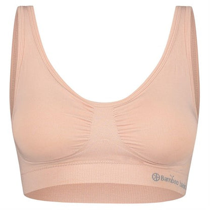 Fleur Padded Bra -kaarituettomat bamburintaliivit irrotettavilla toppauksilla ja hienovaraisella ribbineuloksella.
