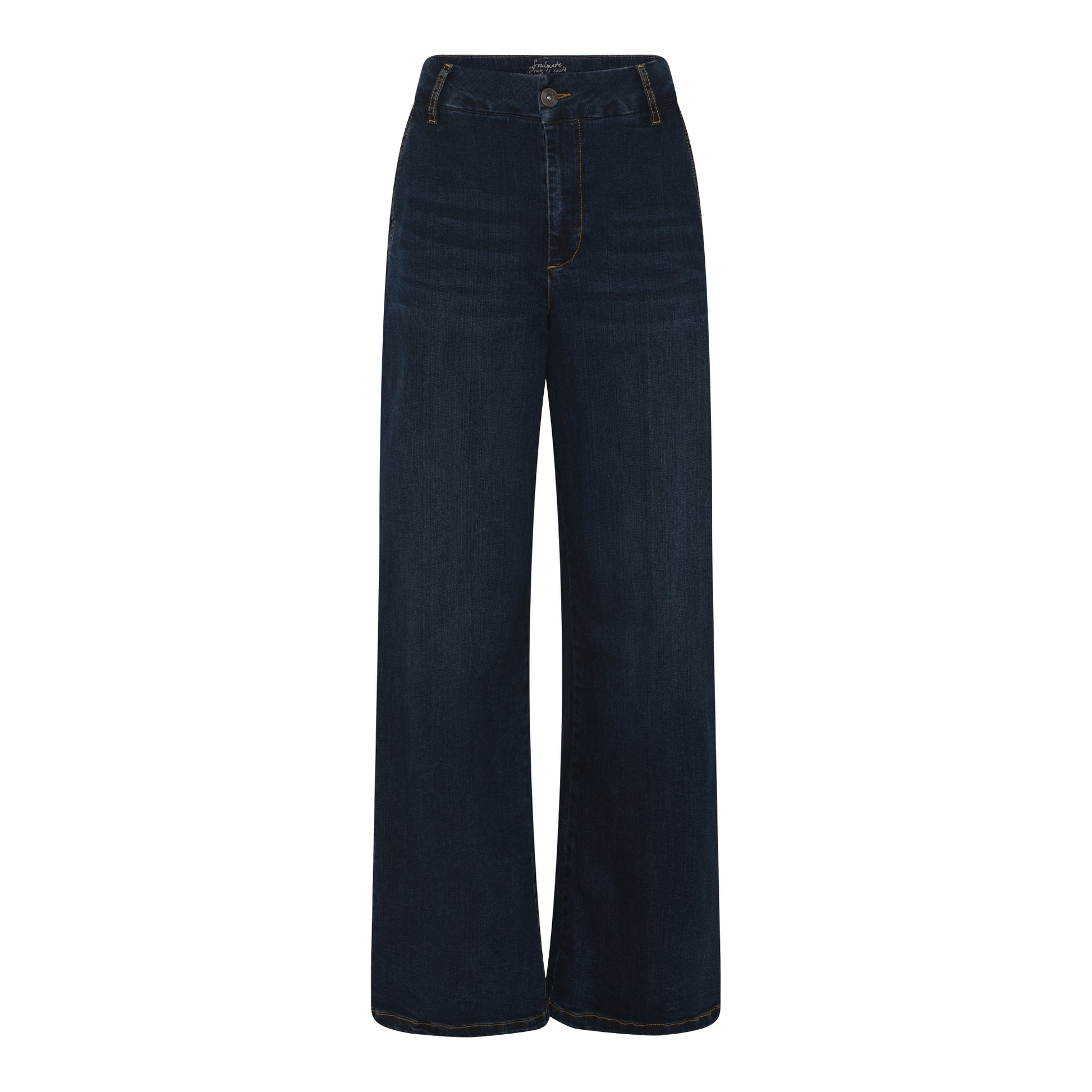 Geny-farkut MARTA, klassiset leveälahkeiset farkut suoralla leikkauksella ja joustavalla materiaalilla – tyylikkäät ja mukavat arjen luottofarkut.