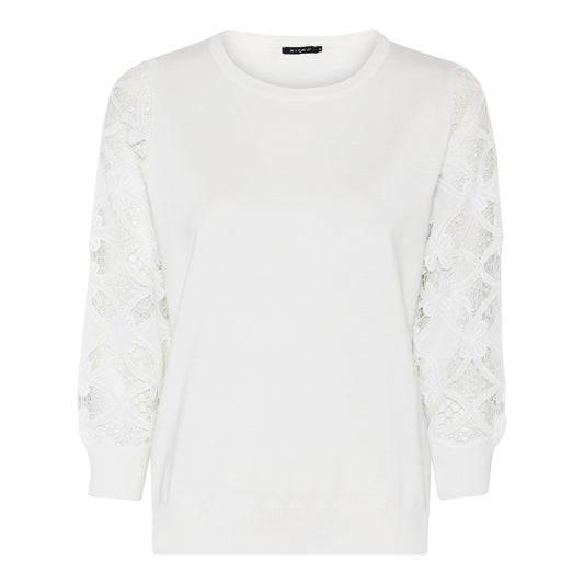 Fancy Lace -pusero pitsihihoilla ja resoreilla, tyylikäs ja pehmeä pusero arkeen ja juhlaan
