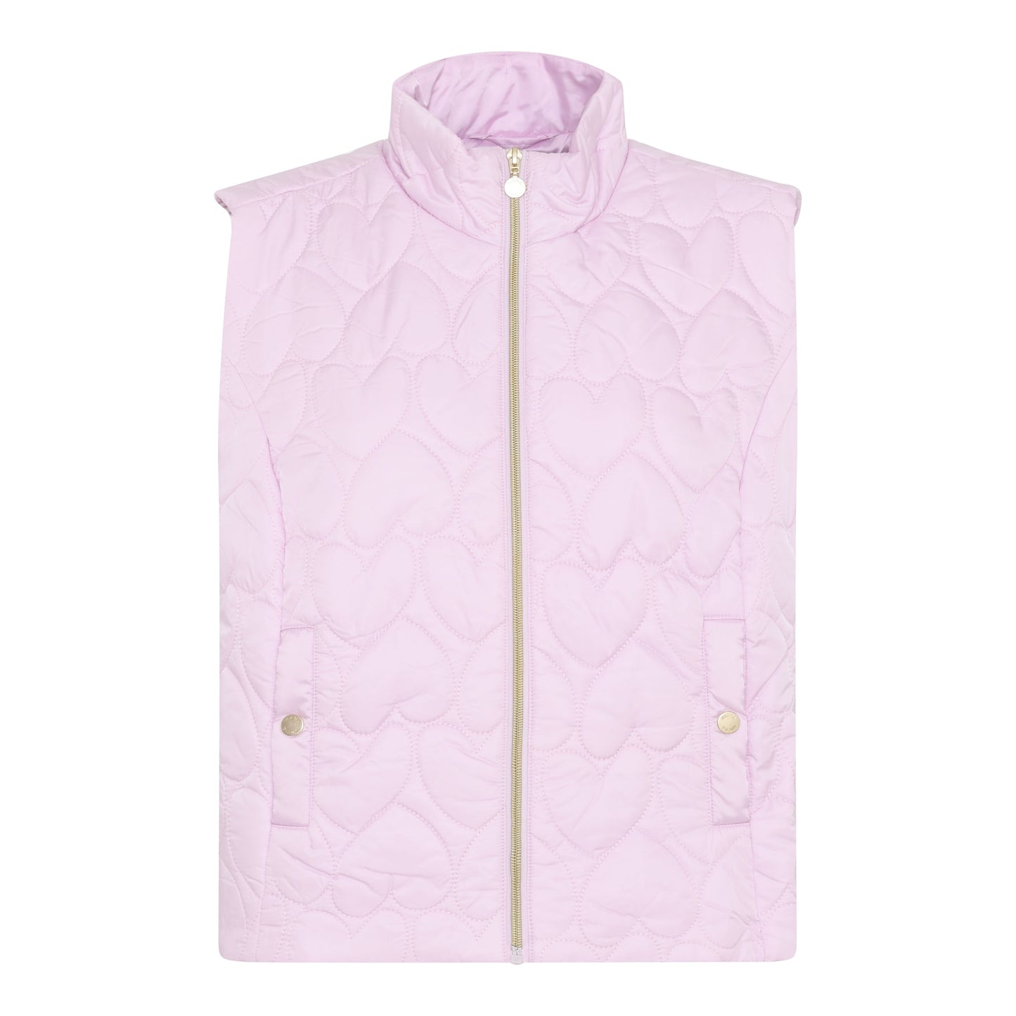 Kevyt tikkiliivi sydämenmuotoisella tikkauksella, pystykauluksella ja vetoketjulla, tyylikäs kerrospukeutumiseen