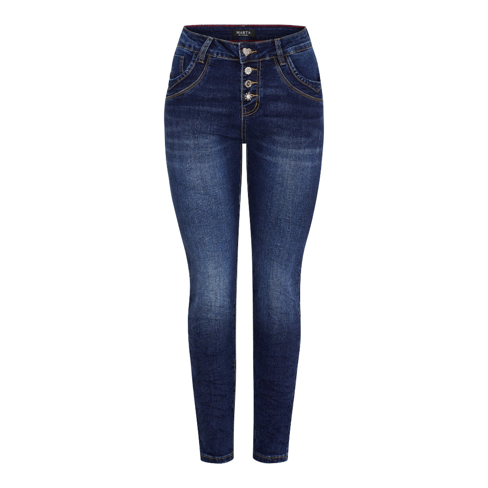 Nahla-farkut – rennon tyylikkäät pillifarkut naisille joustavasta denimistä