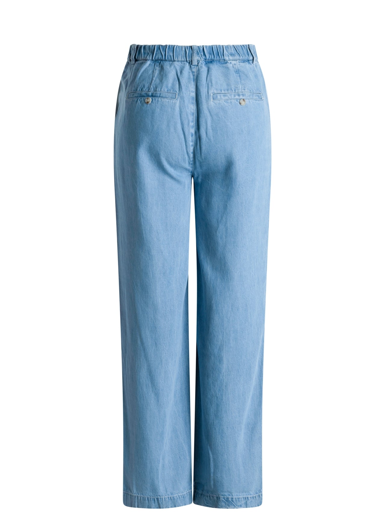 Milaine leveälahkeiset Tencel-farkut vaaleansiniset, pehmeät ja kevyet denimlook housut