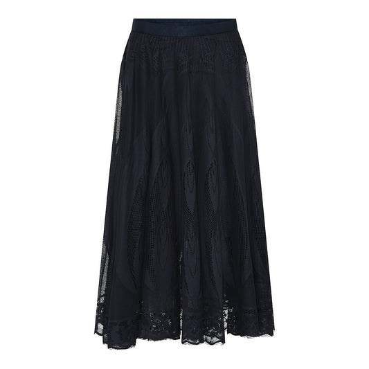 Mildred-hame Soulmate, pitkä pitsihame joustovyötäröllä ja alushameella – elegantti ja naisellinen hame juhlaan ja erityisiin hetkiin.