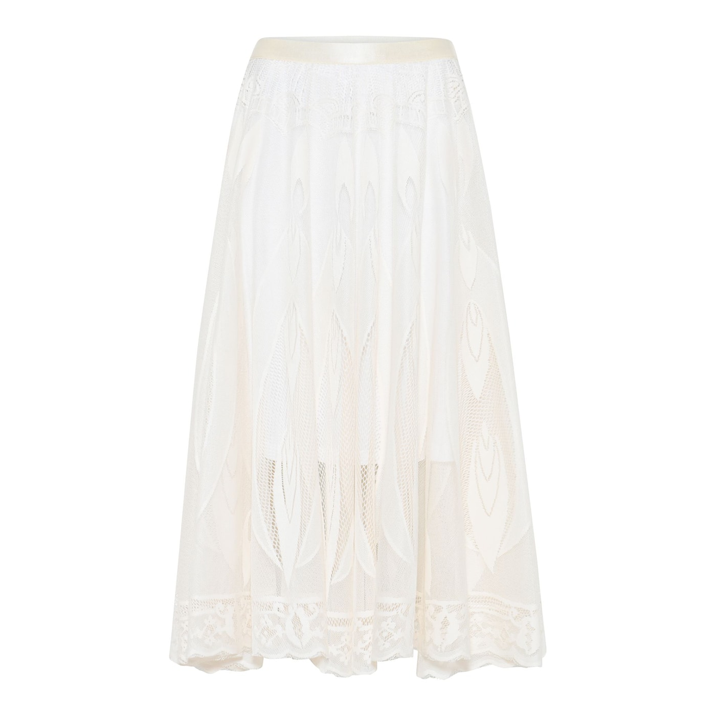 Mildred-hame Soulmate, pitkä pitsihame joustovyötäröllä ja alushameella – elegantti ja naisellinen hame juhlaan ja erityisiin hetkiin.