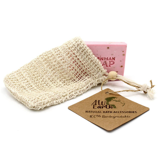 Nature Soap Bag: ekologinen, kestävä ja käytännöllinen juutista valmistettu saippuapussi, auttaa pidentämään palasaippuan käyttöikää.