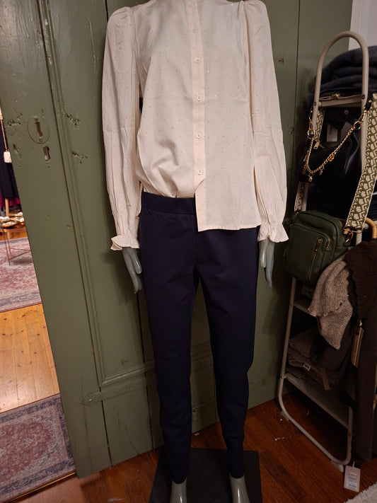 Niccolein siniset tunikahousut joustavasta kankaasta.