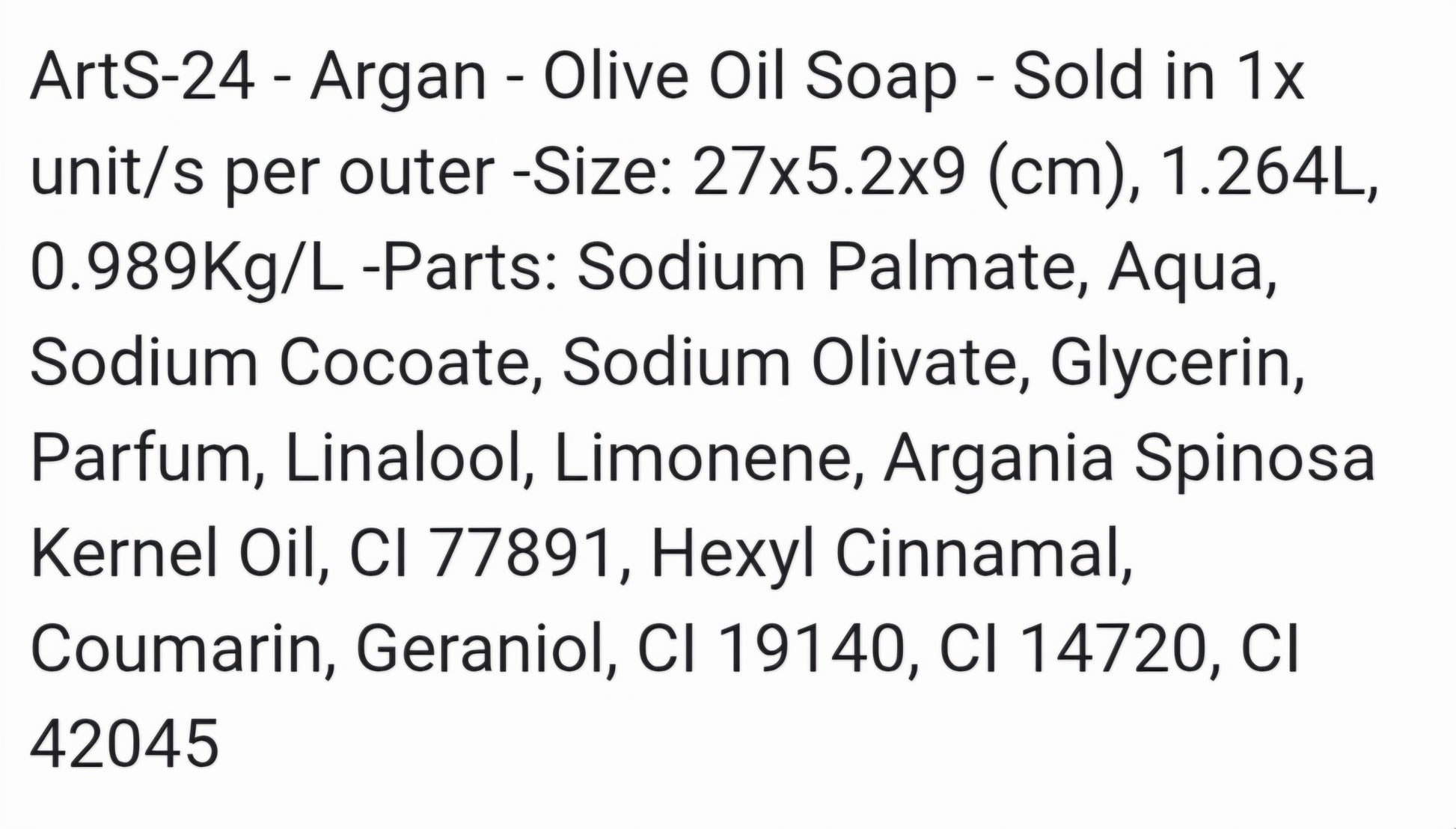 Oliivi-argan palasaippua, hoitava ja ihanasti tuoksuva saippuapala.