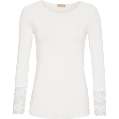 Pitkähihainen MARTA pukeutumispaita pitsihihoilla, naisellinen ja tyylikäs arkeen ja juhlaan.