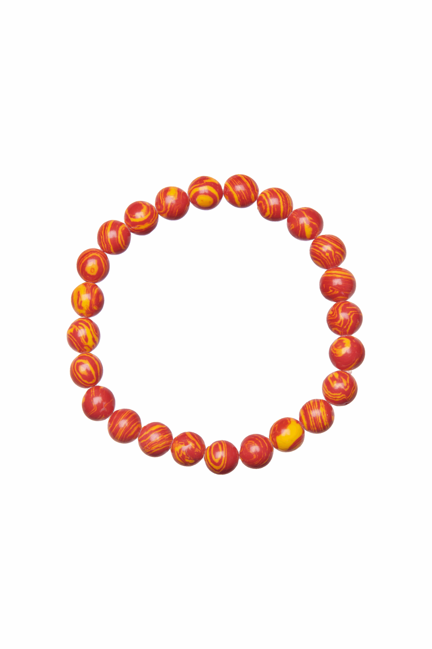 Kotirouva rannekoru marmoroiduilla kivihelmillä, joustava ja kevyt, ajaton design.