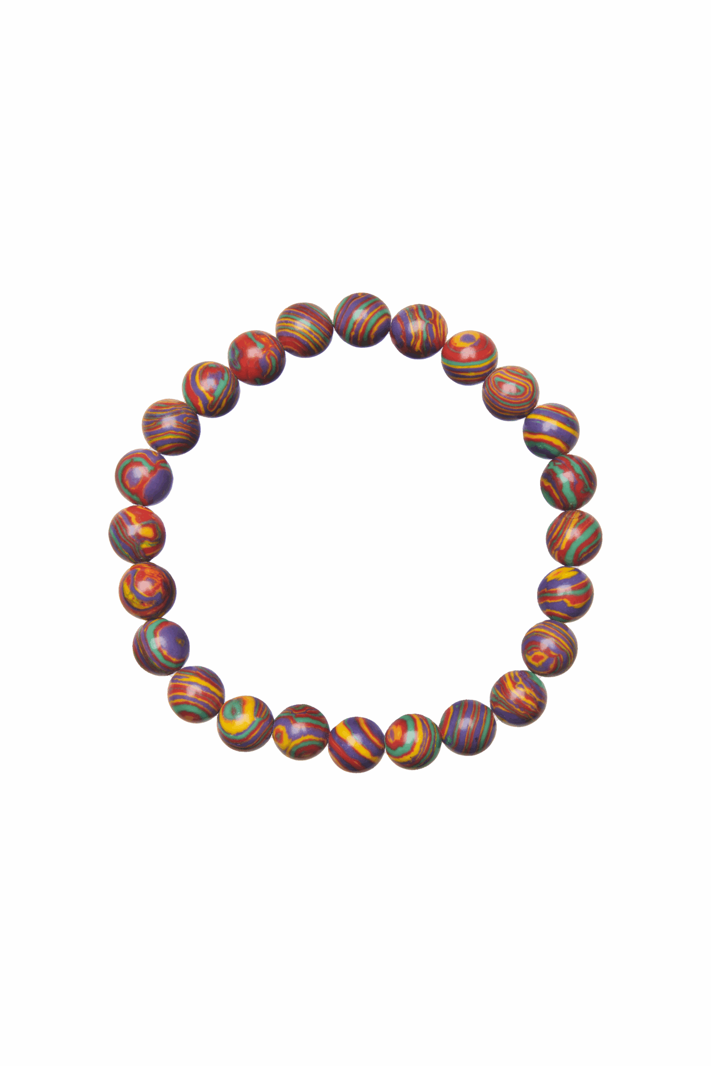 Kotirouva rannekoru marmoroiduilla kivihelmillä, joustava ja kevyt, ajaton design.