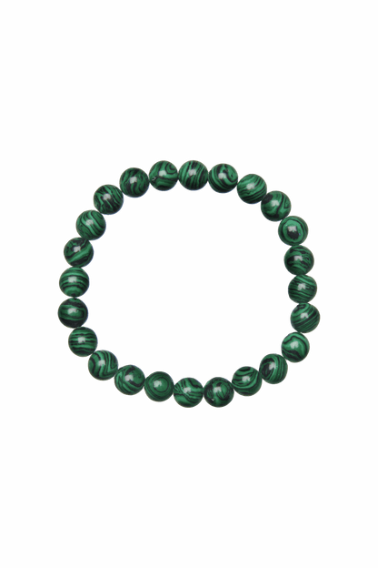 Kotirouva rannekoru marmoroiduilla kivihelmillä, joustava ja kevyt, ajaton design.