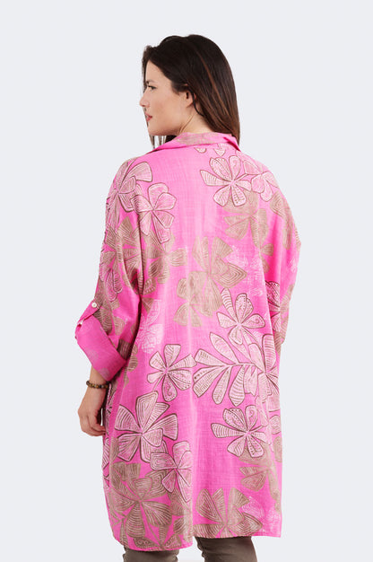 Tiina-tunikapaitis Kotirouva – puuvillainen tunika, väljä istuvuus ja käännettävät hihat